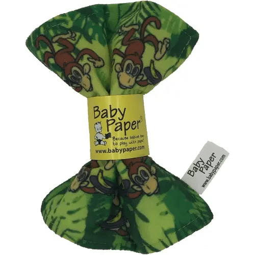 Original Baby Paper - Crinkle Teether and Sensory Toy for Babies and Infants | Jungle Print | Non-Toxic, Washable | Great for Baby Showers