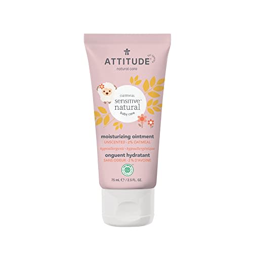 Attitude Protective Body Ointment, Plant and Mineral-Based Ingredients, Vegan and Cruelty-free Personal Care Products for Sensitive Skin, Unscented, 2.5 Fl Oz