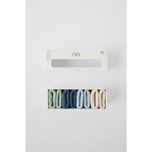 COTTON ADN SILK RIB SOCKSFOUR-PACK OF COLORFUL SOCKSSILK COTTON BONNET