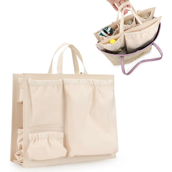 Removable Diaper Bag Organizer Insert with Insulated Pocket
