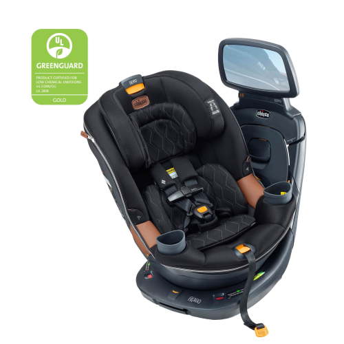 Chicco Fit360 Zip ClearTex Rotating Convertible Car Seat with Fit360 Mirror for Infants and Toddlers - Black (Black)