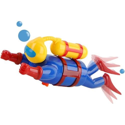Wind-Up Diver Bath Toy for Toddlers – Clockwork Powered Swimming & Diving Frogman, Battery-Free Bathtub/ Pool Water Toy, BPA-Free Safe STEM Gift for Kids