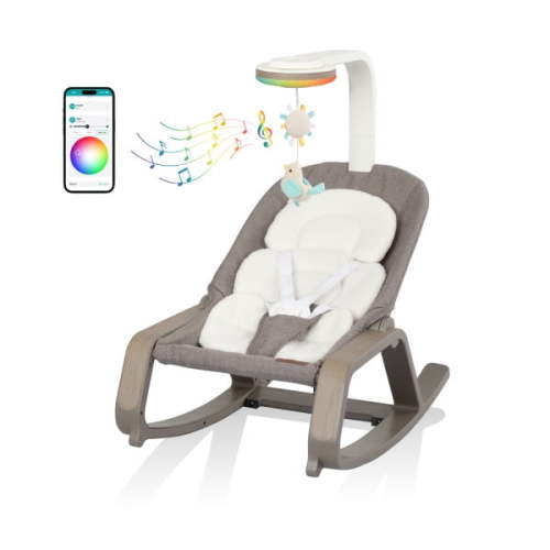Evenflo Lyra 2-in-1 Infant to Toddler Rocker with SensorySoothe™, Truffle Taupe