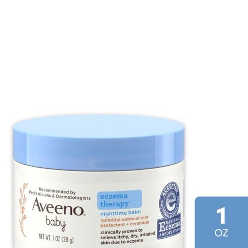 Aveeno Baby Eczema Therapy Nighttime Moisturizing Balm, Soothes & Relieves Dry, Itchy Skin - 1oz: Paraben-Free