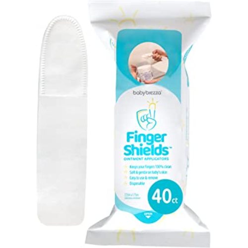 Baby Brezza Finger Shields – 100% Mess Free Baby Diaper Rash Cream Applicator – Ointment Applicator Keeps Fingers and Nails Clean – Perfect for Travel, 40 Count