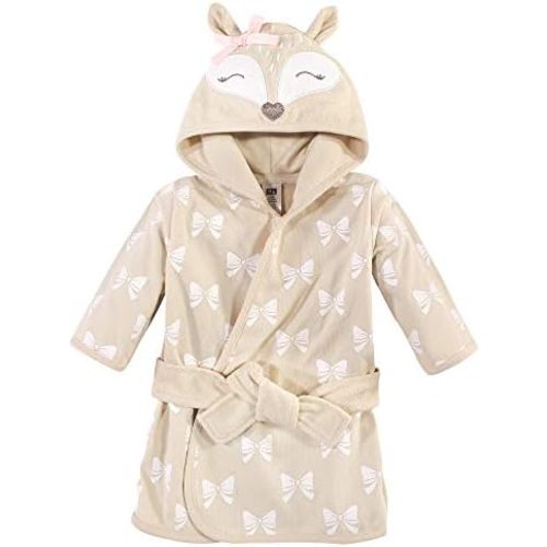 Hudson Baby Unisex Baby Cotton Rich Bathrobe, Fawn, 0-9 Months