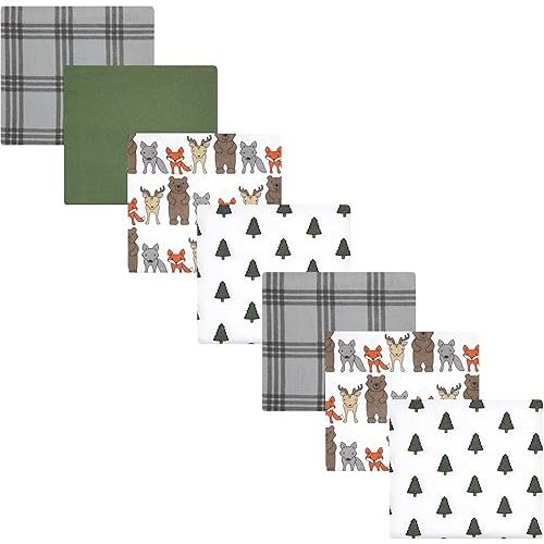 Luvable Friends Little Treasure Flannel Receiving Blankets 7pk