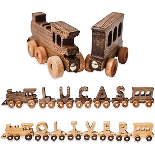 BUSY PUZZLE Personalized Wooden Name Alphabet Train with Name Letters Educational Toys Unique 1st Birthady Gift Easter Present