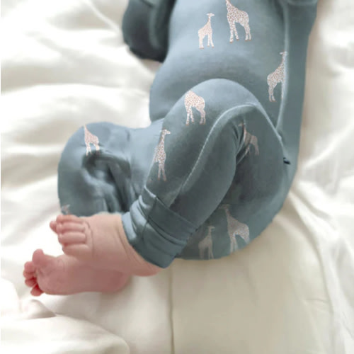 Convertible Pajama - Giraffe Moss