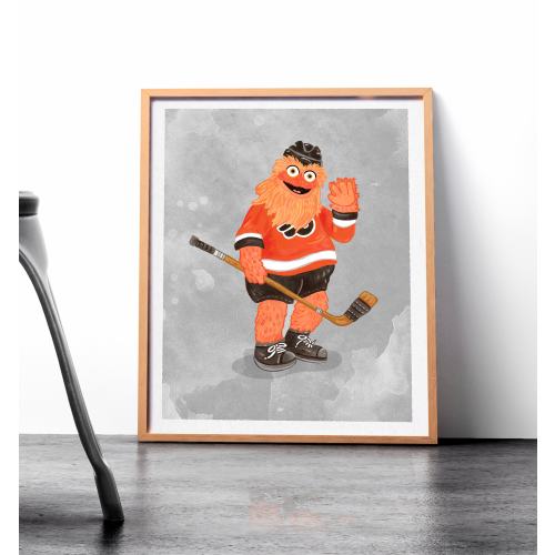 Gritty Philadelphia Mascot Print