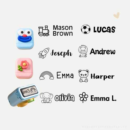 Personalised Name Stamp for Kids Clothes – Back to School Clothing Label – Fabric Stamp
