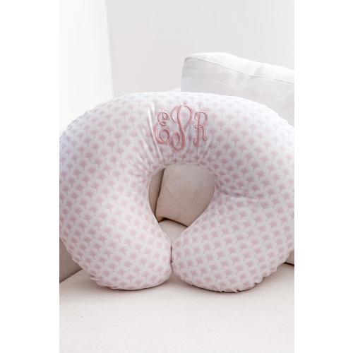 Custom Embroidered Nursing Pillow Cover for Baby Girl  |  Baby Shower Gift | Monogram Personalization