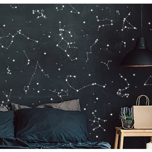 Constellation Stickers, Constellation Decals, Astronomy Wall Art, Constellation Star Map, Night Sky Constellations, Zodiac Wall Art, Virgo