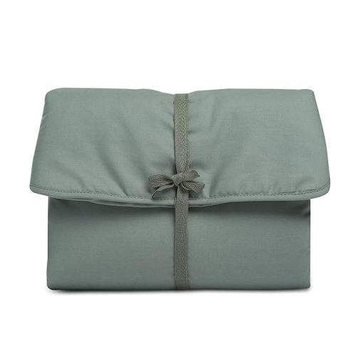 Natemia Baby Portable Diaper Changing Pad - Portable Changing Pad for Baby, Flexible Design for Travel, Machine Washable Percale Cotton, Made in Turkey, Baby Essentials - Lily Pad