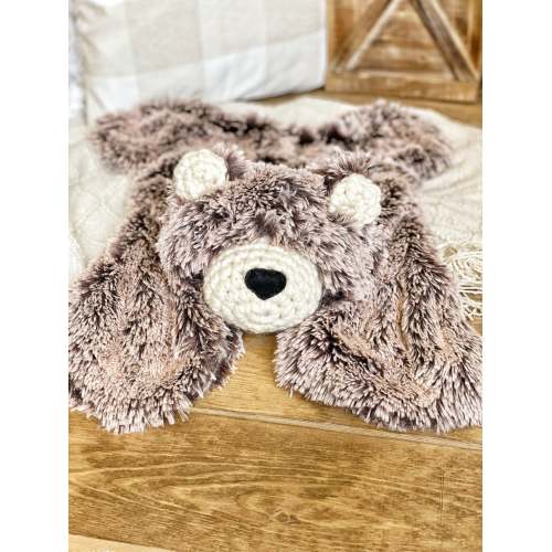 Bear Rug Lovey  Brown Frosted  Big Lovey  Woodland Nursery - Etsy