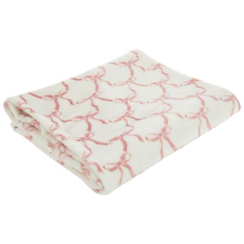 Pink Bows Baby Blanket