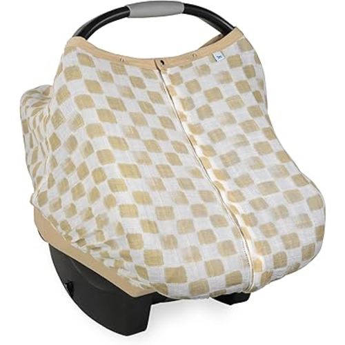 Little Unicorn Breathable Car Seat Canopy | Magnetic Closure Cover & Universal Fit | Protection & Privacy for Baby (Adobe Checker)