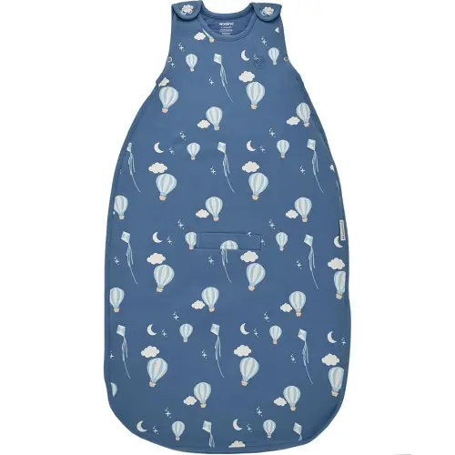 Woolino 4 Season Baby Sleep Sack - Ultimate Baby Sleeping Bag - Merino Wool and Organic Cotton Two-Way Zipper Adjustable Universal Size Sleep Sack (2-24 Months) - Hot Air Balloon