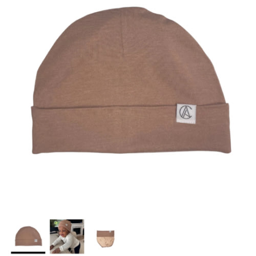 Satin Lined Jersey Beanie-Light Cocoa – Aarin & Co.