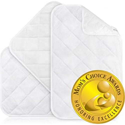 iLuvBamboo Waterproof Changing Pad Liners (Mom’s Choice Gold Award Winner) 3 Pack Thicker, Longer & Wider Changing Table Cover -Portable,Reusable & Washable Diaper Change Mat for Baby Gifts & Showers