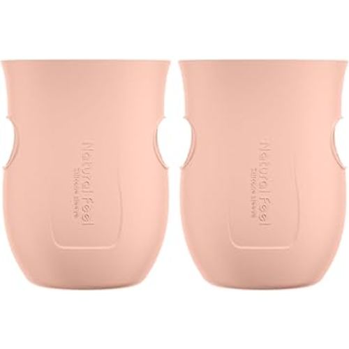 Gulicola Glass Baby Bottle Silicone Sleeves, Pink, 5 oz - 2pks