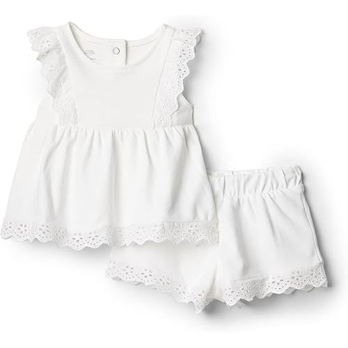 Amazon Essentials x Sofia Grainge Toddlers and Baby Girls' Eyelet Short & Top Set