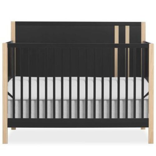 Dream On Me Soho Convertible Crib In Matte Black Vintage, Jpma & Greenguard Gold Certified, Crafted With Sustainable New Zealand Pinewood
