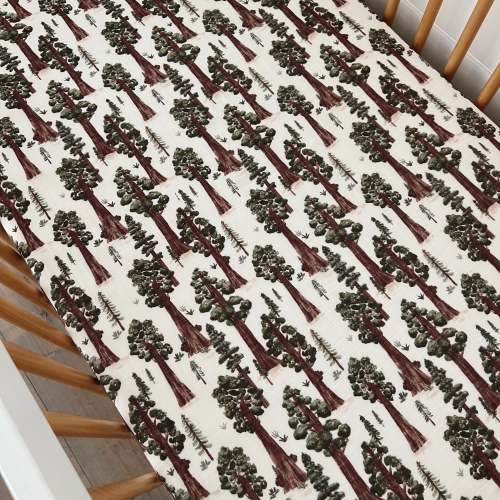 Muslin Crib Sheet, Redwoods