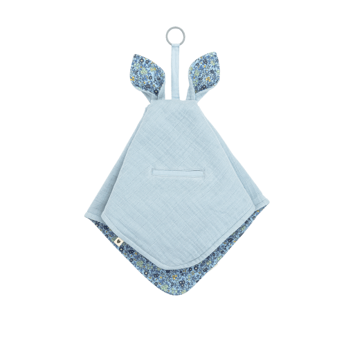 BIBS x LIBERTY Cuddle Cloth Kangaroo Chamomile Lawn - Baby Blue