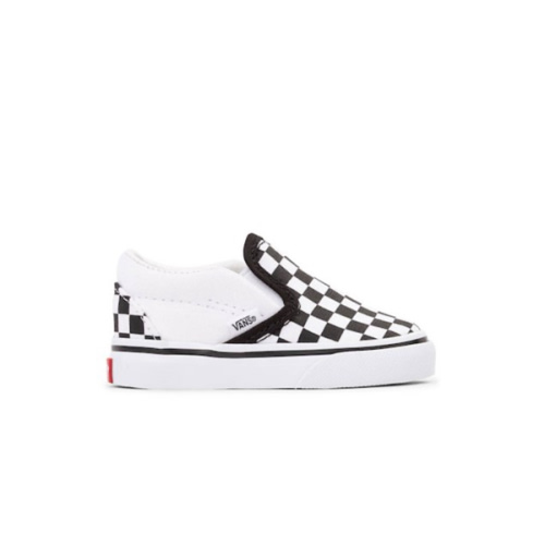 Vans Slip-On Checkerboard Skate Shoe - Baby / Toddler - Black / White | Journeys
