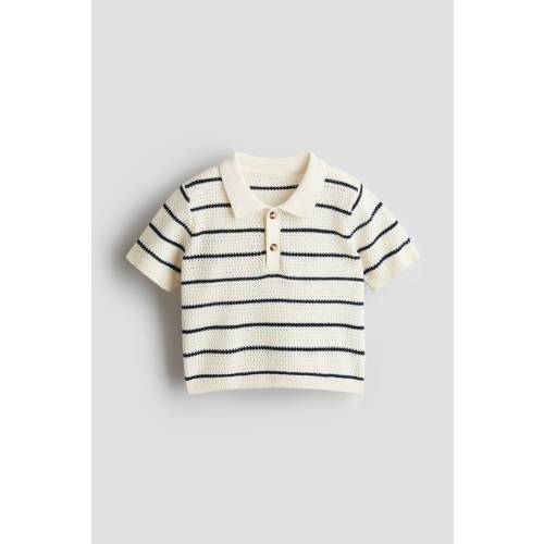 POINTELLE-KNIT POLO SHIRT