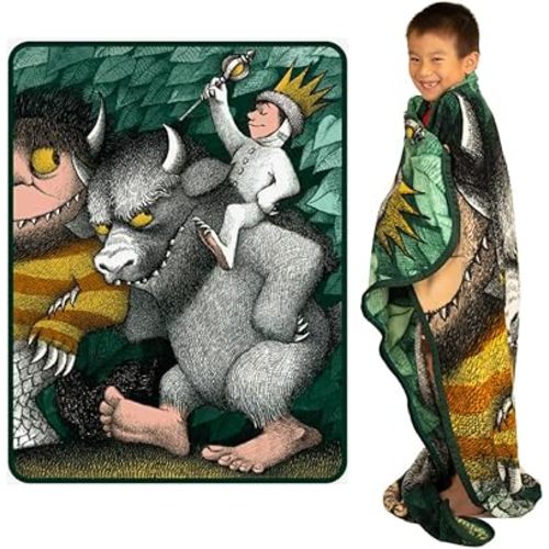 Franco Where The Wild Things are Kids Bedding Super Soft Cozy Plush Throw, 46 in x 60 in, (Officially Licensed Product)