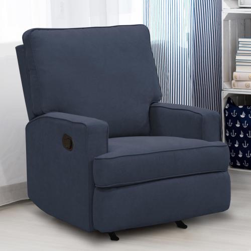 Baby Relax Salma Rocker Recliner Chair, Navy Chenille