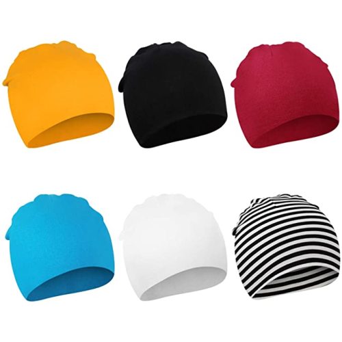 DRESHOW BQUBO 6 Pack Baby Hats for Boys Girls Unisex Baby Hat Soft Knit Cap Nursery Beanie for Newborn Infant Toddler Kid - 0-6 Months - 6 Pack C