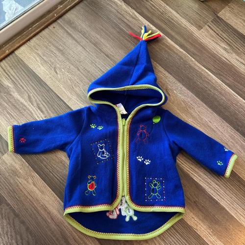 Blue hooded zip up