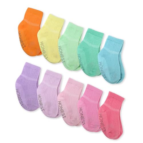 HonestBaby Baby Multipack Cozy Socks Sustainably Made for Infant, Newborn Baby, Toddler, Kids Boys', Girls', Unisex