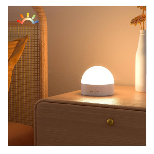Kintion Portable Night Light, Dimmable 8 Color Lighting, 1800mAh Battery Rechargeable, Small LED Lamp for Nursery, Baby, Kids and Adults(1pcs)