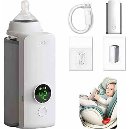 Portable Bottle Warmer,Baby Bottle Warmer,Portable Water Warmer, Bottle Warmer On The Go, Portable Bottle Warmer for Travel Wireless Portable Baby Milk Warmer (1 pcs)