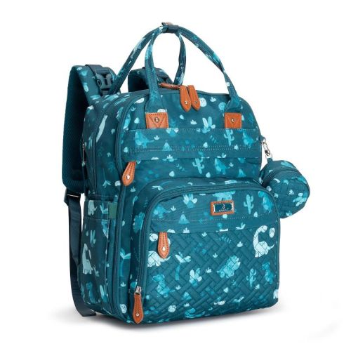 BabbleRoo Diaper Bag Backpack Stylish Hands-Free Baby Bag with Changing Pad, Stroller Straps & Water-Resistant