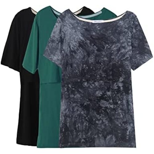 Smallshow Women's Maternity Nursing Tops Short Sleeve Breastfeeding Clothes
