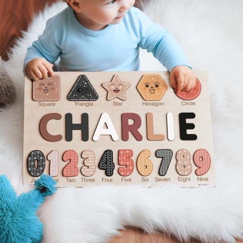 6-12 Months Baby Toys, Personalized Name Puzzle for Toddlers 1-3, Baby Girl and Boy Gift, Custom Baby Puzzle, Personalized Gifts for Kids