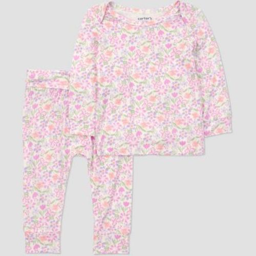 Carter's Just One You® Baby Girls' 2pc Comfy Soft Floral Set - Pink Floral 3M
