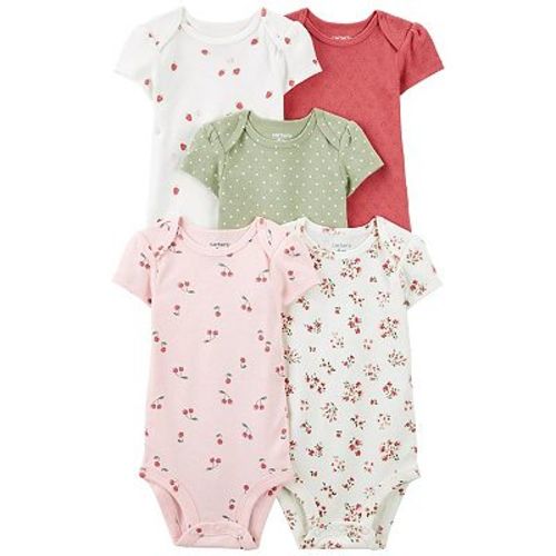 Baby Girl Carter's 5-Pack Cherries & Hearts Bodysuits