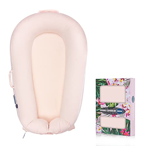 Organic Replacement Cover | Premium Quality Spare Cover 100% GOTS Certified Organic Cotton | Hypoallergenic | [Fits Dockatot Deluxe + Docks] (Cover Only) (Baby Pink)