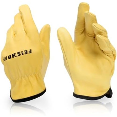 Kids Leather Gardening Gloves, Toddler Work Gloves, Perfect for Children Gardening for Kids Age 2-7