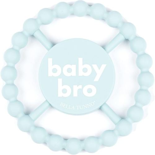 Amazon.com : Bella Tunno Happy Teether for Boys – Soft & Easy Grip Baby Boy Teether Toy, Silicone Teether Ring to Help Soothe Gums, Non-Toxic and BPA Free, Baby Bro : Baby