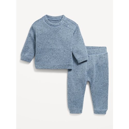 Long-Sleeve Sweater-Fleece Sweater and Pants Set for Baby