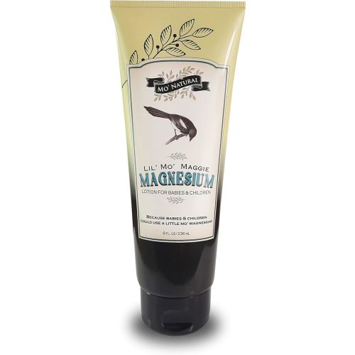 Mo' Natural Lil' Mo’ Maggie Transdermal Magnesium Lotion for Kids | Zechstein Magnesium | Organic Opulent Oils & Shea Butter 8 fl oz