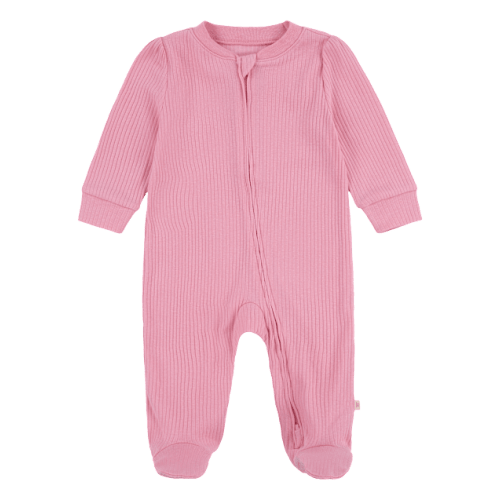 Baby Girls Huggies Ribbed Footed Coverall - Pink