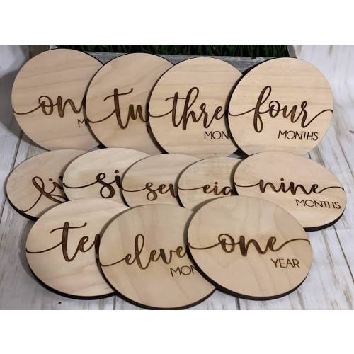 Set of 12 Baby Milestone Months